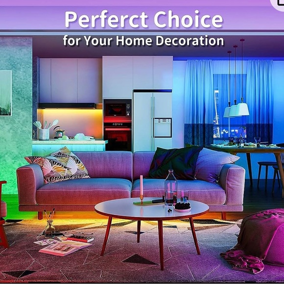 NWB SMART LED STRIP LIGHTS, MUSIC MEMORY FUNCTADJUSTABLE BRIGHTNESS ENERGY SAVIN - Picture 3 of 9